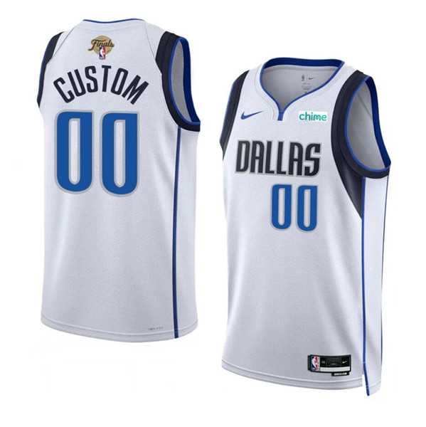 Mens Dallas Mavericks Active Player Custom White 2024 Finals Association Edition Stitched Basketball Jersey